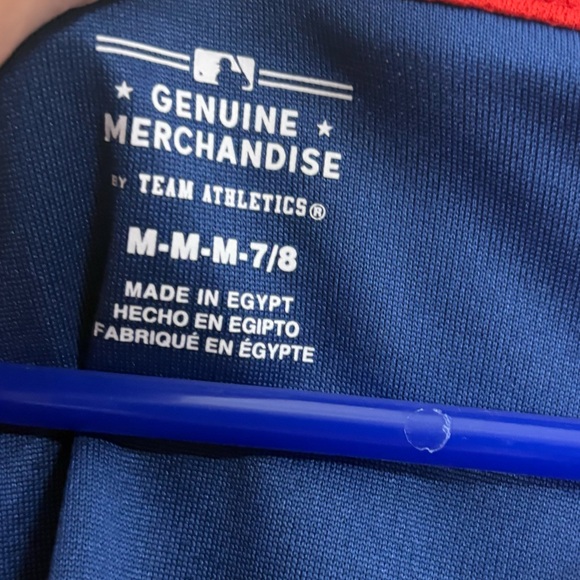 MLB Texas Rangers Jersey kids M (7/8) blue & red NWT cl - Picture 2 of 4